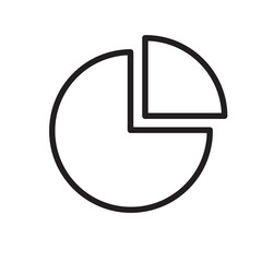 diagram analysis icon with outline style and black color