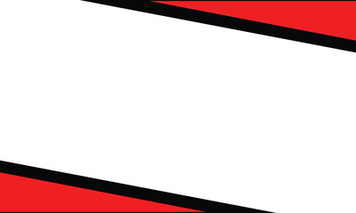 Modern red and black geometric border background with a white central space. Ideal for banners, presentations, ads, or flyers with a bold, minimal, and professional aesthetic.