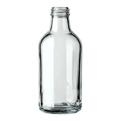 Glass Bottle's Transparency: A clear, empty glass bottle stands tall, its transparent form revealing the essence of purity and potential, ready to be filled with a new purpose.