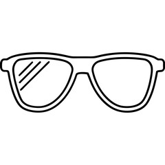 Fototapeta premium sunglasses icon vector icon and minimalist line art