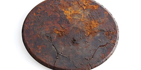 Highly Detailed Rusty Metal Disc Texture Image