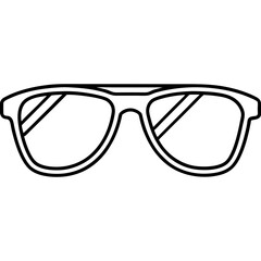 Fototapeta premium sunglasses icon vector icon and minimalist line art