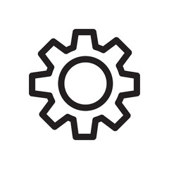 gear icon with black outline style