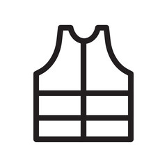 safety vest for icon employees with black outline style