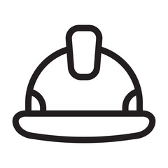 safety hat for employee icon with black outline style
