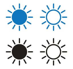 Hot or cold icon. Sun and snowflake icon. Hot or cold icon. Sun and snowflake solid and line icon. vector collection. eps file.