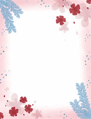 red pink blue colorful abstract illustration, background, wallpaper, card invitation design