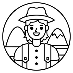 Tourist Guide vector illustration