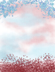 red pink blue colorful abstract illustration, background, wallpaper, card invitation design