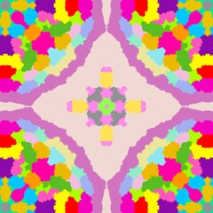 Vibrant Colorful Abstract Mandala Pattern Design