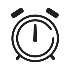 o'clock icon with outline style and black color