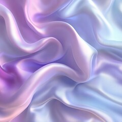 Soft flowing silk fabric in pastel purple and blue hues. Generative AI