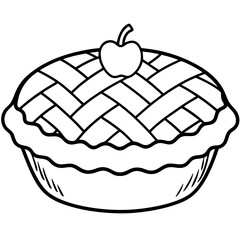 Apple Pie Slice Line Art Icon
