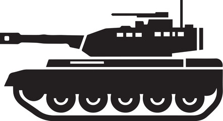Military tank icon silhouette