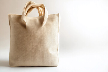 Brown paper shopping bag with handles isolated on white