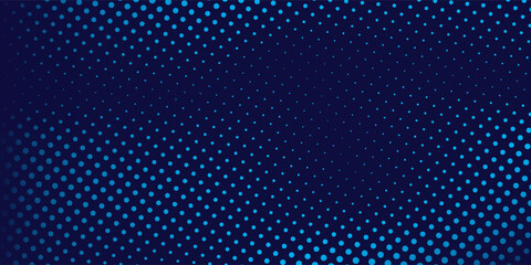 Dots wavy halftone background blue . Dot black pop art sport style vector modern