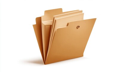 Overflowing Beige File Folder Bursts with Important Documents, Ready for Organization.