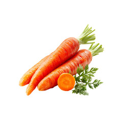 carrots on white background