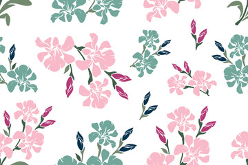 Seamless floral pattern in spring for Wedding, anniversary, birthday and party. Design for banner, poster, card, invitation and scrapbook. Vector illustration