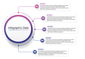 Infographic Data A Circular Data Visualization with Colorful Progress Indicators