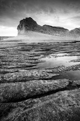 Coastal landscape in Peninsula Valdes at dusk, World Heritage Site, Patagonia Argentina