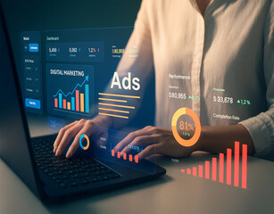 Digital Marketing Dashboard with Advertising Analytics and Performance Metrics