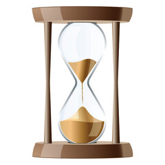 Timer Vector Illustration. 3d realistic sand watch