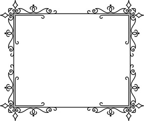 vintage ornate frame minimalist elegant element