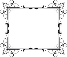 vintage ornate frame minimalist elegant element