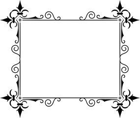 vintage ornate frame minimalist elegant element
