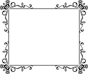 vintage ornate frame minimalist elegant element