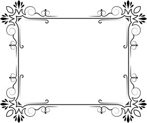 vintage ornate frame minimalist elegant element