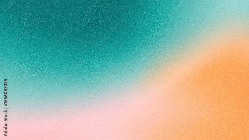Poster abstract gradient illustration featuring soft hues of teal, peach, and pink blending seamlessly, cre