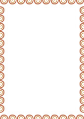 Rainbow frame. Vector empty childish frame for text. Modern Art baby shower graphic, element for design