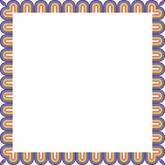 Colorful lgbt rainbow flag frame. Pride month art design with empty space for your text