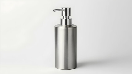 Soap Dispenser Stainless Steel Elegant Metal Liquid Lotion Dispenser Bathroom Kitchen Accessories Silver Contemporary Design