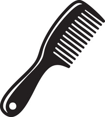 Hair Comb Black Silhouette Icon for Grooming