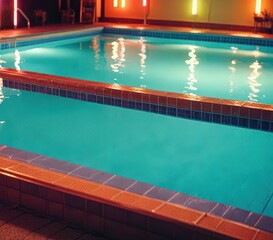 Obraz premium swimming pool with light