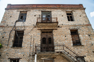 Old, abandoned Mediterranean house, showcasing weathered beauty and forgotten history