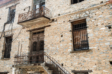 Old, abandoned Mediterranean house, showcasing weathered beauty and forgotten history