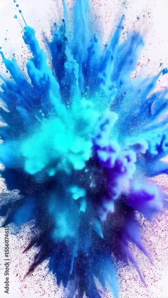 Aufkleber spectacular explosion of vibrant paints blending in a mesmerizing display of color and fluidity agai
