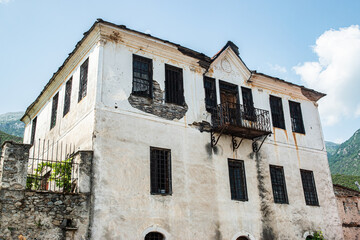 Old, abandoned Mediterranean house, showcasing weathered beauty and forgotten history