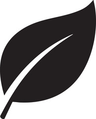 Leaf Black Silhouette Icon for Organic Products