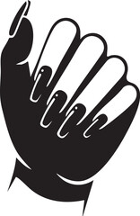 Manicured Hand Black Silhouette Icon
