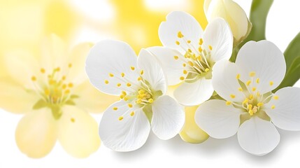 Obraz premium Closeup of Delicate White Spring Blossoms