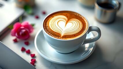 Heart-Shaped Latte Art