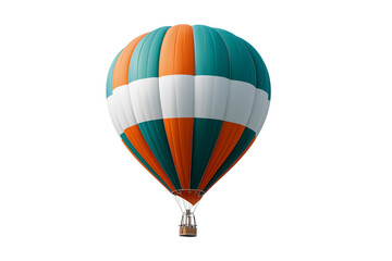 Hot Air Balloon in vibrant colors against a plain background