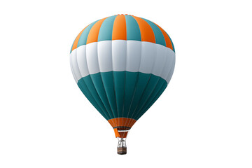 Naklejka premium Hot Air Balloon in vibrant colors against a plain background