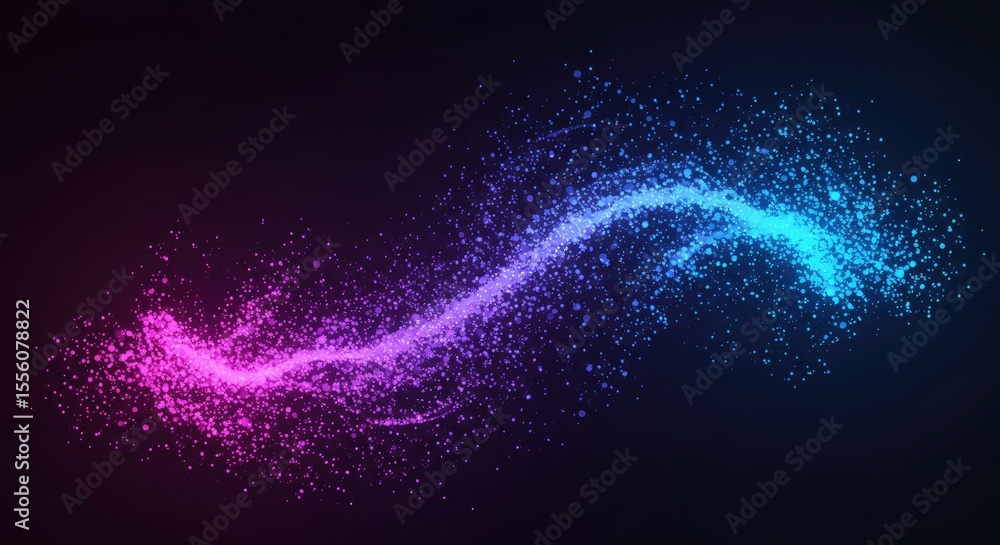 Aufkleber abstract glowing particle stream design