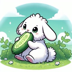 Kaninchen mag Gurke